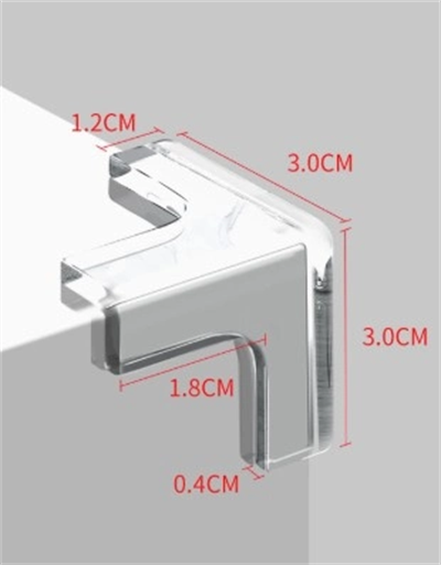 8 Li Set Silikon Şeffaf Masa Kenarı Koruma Aparatı Bx40