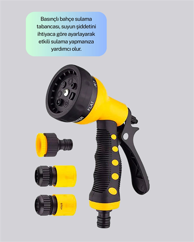 8 Modlu Bahçe Sulama Tabancası Seti Bitki Çiçek Araç Temizleme