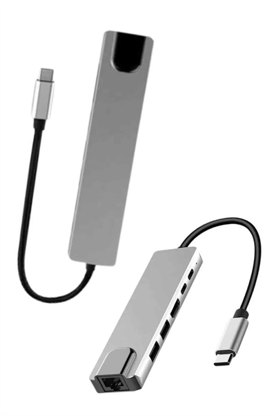 8 Port Çoklayıcı Macbook Ile Uyumlu Çoğaltıcı Type-C dönüştürücü TF SD kart