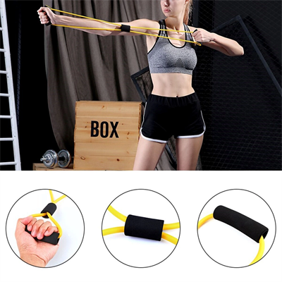 8 Şeklinde Direnç Bandı Yoga Plates Ve Vücut Geliştirme Egzersiz Bandı Bx40