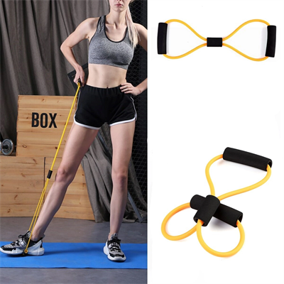 8 Şeklinde Direnç Bandı Yoga Plates Ve Vücut Geliştirme Egzersiz Bandı Bx40