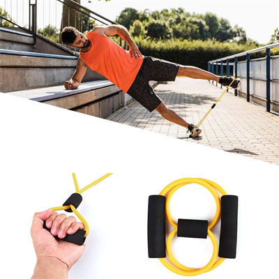 8 Şeklinde Direnç Bandı Yoga Plates Ve Vücut Geliştirme Egzersiz Bandı Bx40