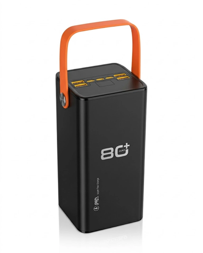 80000 mAh Taşınabilir Powerbank Süper Hızlı Şarj Çoklu Çıkış ve LED Göstergeli