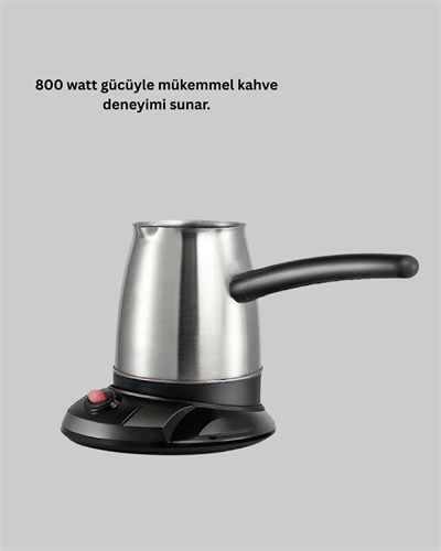 800W Paslanmaz Elektrikli Cezve Gizli Rezistans ve Ergonomik Kulp