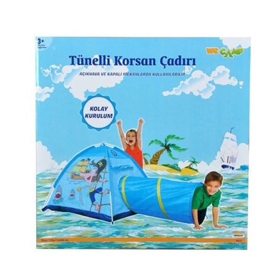 Tünelli Korsan Oyun Çadırı 33x25x40 cm Çocuk Bahçe Ve Dış Mekan Hediyesi BX-313531