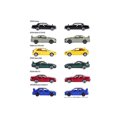 8502100000 JDM Legends Premium Cars, 6-asst.freewheel, die-cast, 1 opening pa(Belirtilen fiyat, tekli satış için adet fiyatıdır.)