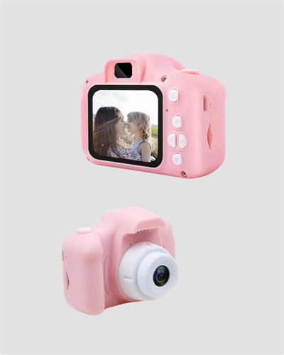 8MP Mini Çocuk Fotoğraf Makinesi – Pembe Ses Kaydı Özellikli