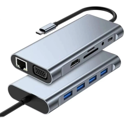 8in1 Type-c Çoklayıcı Hub Hdmı 4k Usb 3.0 Sd Tf Kart Rj45 Ethernet Dönüştürücü Adaptör Bx40