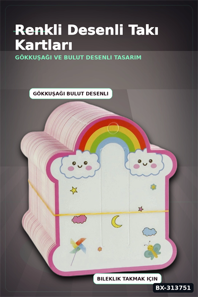 8x10 cm Bileklik Kartı 200 Adet Balya - Çocuk Bilek Kartı, Organizer Aksesuarı BX-313751