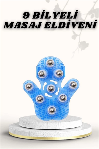 9 Bilyeli Masaj Eldiveni Giyilebilir Plastik Vücut Sıkılaştırıcı