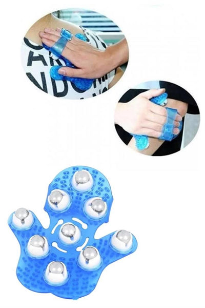 9 Bilyeli Masaj Eldiveni Tüm Vücut Masajına Uygun Kafa Masaj Aleti