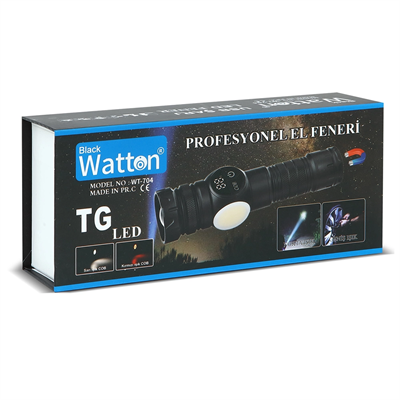 9 Mod Şarjlı Kamp Lambası El Feneri Wt-704