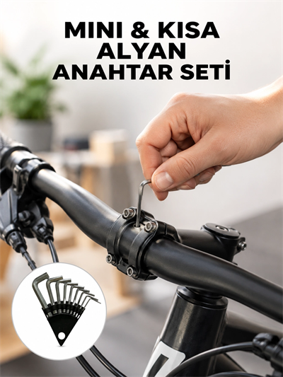 9 Parça Kısa Tip Alyan Seti Isıl İşlemli Profesyonel Kullanım Yeni Nesil