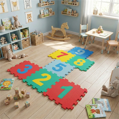 9 Parça Sayılar Puzzle Yer Matı