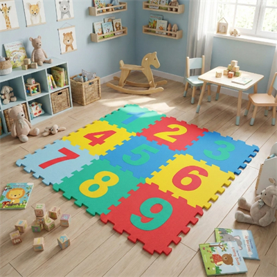 9 Parça Sayılar Puzzle Yer Matı