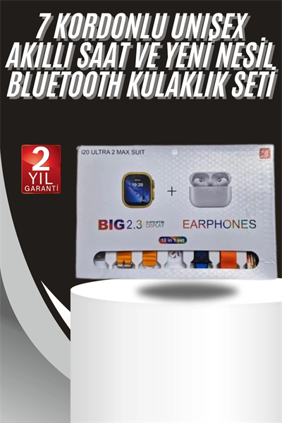 9 Ultra Akıllı Saat 49mm 2inç Ekran 7 Kordonlu ve Bluetooth Kulaklık