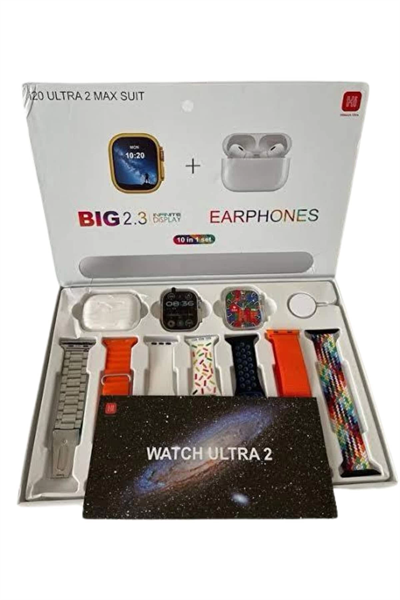 9 Ultra Akıllı Saat 49mm 2inç Ekran 7 Kordonlu ve Bluetooth Kulaklık