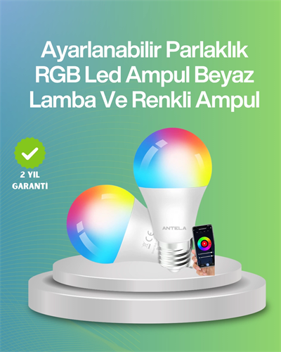 9 Watt Beyaz Işık ve Renk Ayarlı Akıllı LED Ampul