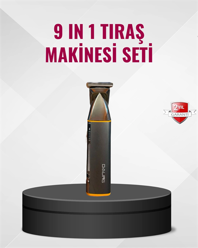 9’u 1 Arada Çoklu Bakım Tıraş Seti Profesyonel Saç Sakal Kesme