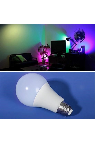 9w Uzaktan Kumandalı 15 Farklı Renk Seçenekli Led Ampul