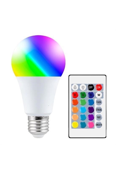 9w Uzaktan Kumandalı 15 Farklı Renk Seçenekli Led Ampul