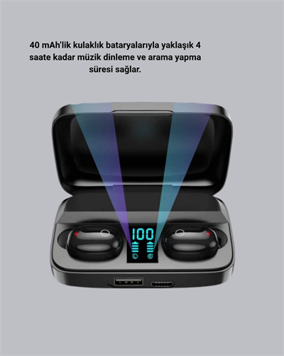 A10s Kablosuz Kulaklık  Çipli Uzun Pil Ömürlü Dokunmatik