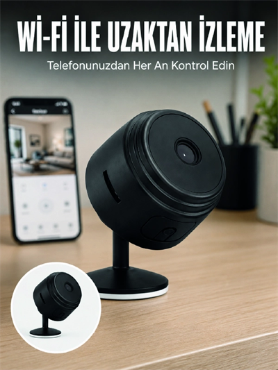 A9 Kablosuz Mini IP Kamera Wi-Fi Destekli Uzaktan İzleme Özellikli HD Güvenlik Kamerası
