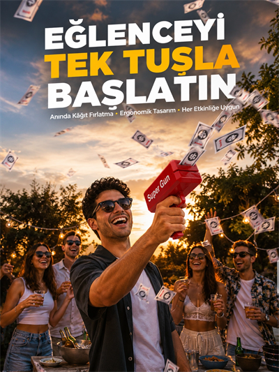 AA Pil ile Çalışan, Kolay Kullanımlı Kâğıt Fırlatıcı Oyuncak Yeni Nesil