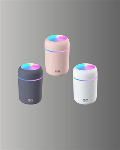 ABS Gövdeli 300ml USB Nemlendirici – Beyaz, Gri, Pembe Renk