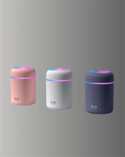 ABS Gövdeli 300ml USB Nemlendirici – Beyaz, Gri, Pembe Renk