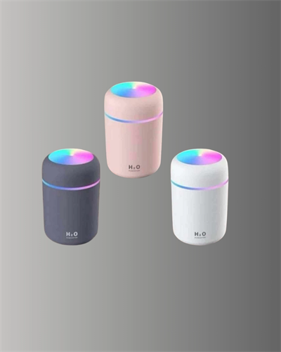 ABS Gövdeli 300ml USB Nemlendirici – Beyaz, Gri, Pembe Renk