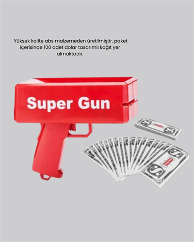 ABS Malzemeli Para Saçma Tabancası Etkinlik ve Parti Kullanımına Uygun