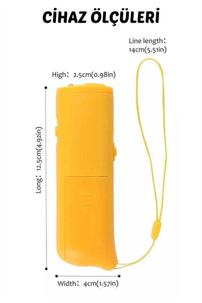 AD-100 Ultrasonik 150 DB Uzun Menzilli Köpek Savunma ve Eğitici Ses Cihazı