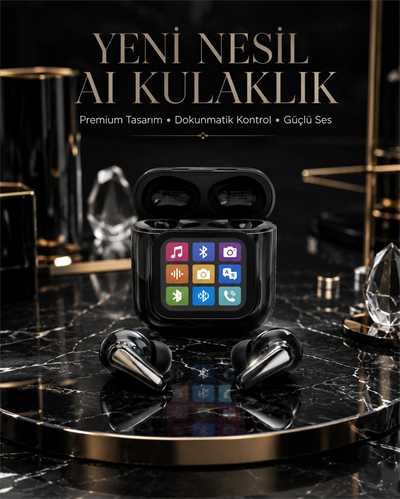 AI Bluetooth Kulaklık Akıllı Dokunmatik Kontrol Özellikli