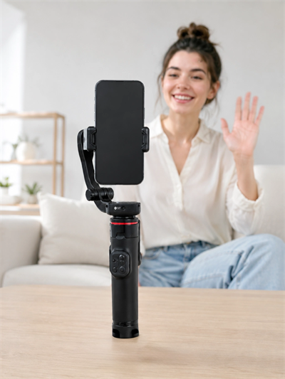 AI Takipli Gimbal Selfie Stick 360° Otomatik Yüz Takibi Bluetooth Kumandalı Uzayabilir Tripodlu Telefon Sabitleyici