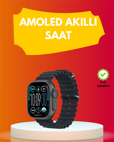AMOLED Ekran 49mm Ultra Tasarım 3 Kordonlu Akıllı Saat