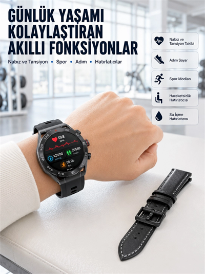 AMOLED Ekranlı 5G Android Akıllı Saat SIM Kart Destekli Kameralı Akıllı Saat