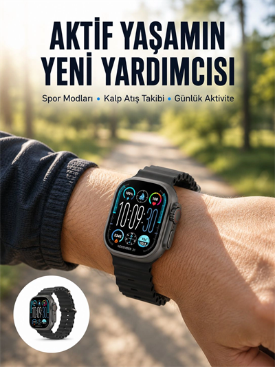 AMOLED Ultra Akıllı Saat 15 Gün Batarya Güçlü Ekran Yeni Nesil