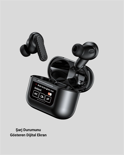 ANC Teknolojili Kablosuz Bluetooth Kulaklık – Dokunmatik, Dijital Göstergeli, Yüksek Ses Kalitesi