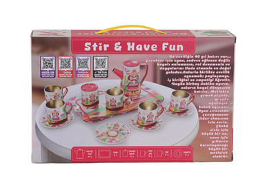 ATF-996-7A-10A 14 PARÇA DESENLİ METAL ÇAY SET