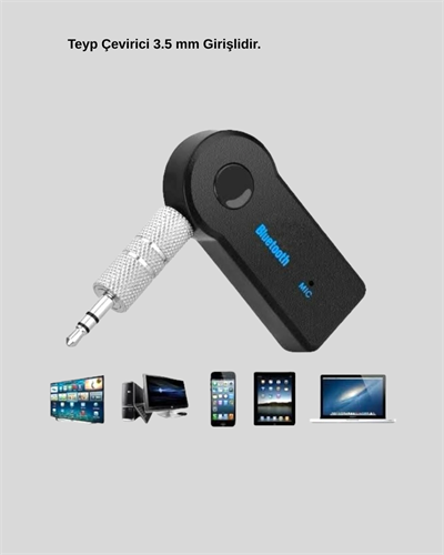AUX Bluetooth Adaptör ve 38W Hızlı Araç Şarj Cihazı Seti