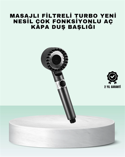 Aç Kapa Tuşlu Filtreli Duş Başlığı Yeni Nesil Tasarım