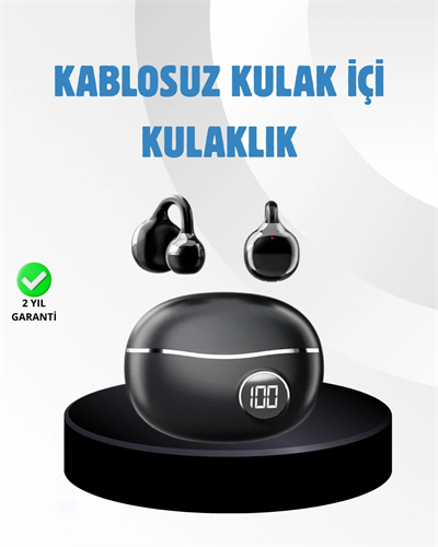 Açık Kulak Kablosuz Bluetooth Kulaklık – Konforlu Tasarım ve Uzun Süreli Kullanım