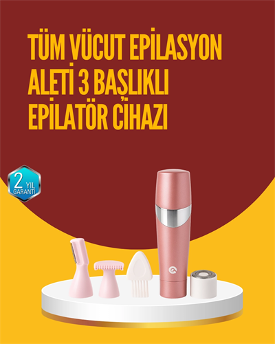 Acısız ve Hassas Tüy Temizleme Cihazı – 3 Başlıklı