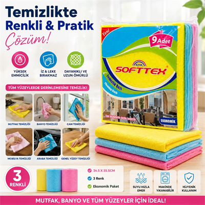 Acord Kod-384 9 Parça  Temizlik Bezi 35x37cm Bx40