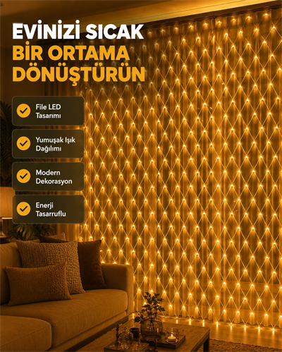 Ağ Şeklinde LED File Işık Dekoratif Ortam Aydınlatma Bahçe Balkon Süsü