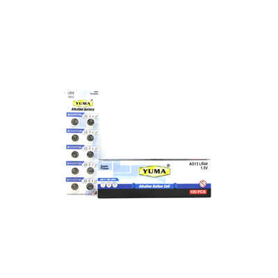 Ag13 Lr-44 Düğme Pil Alkalin 1.5v 10lu Kart Ym-9ag13 Bx40