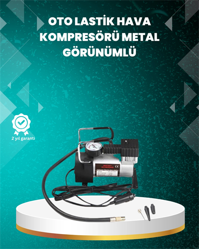 Ağır Hizmet Tipi Oto Kompresör 140 PSI Manometreli