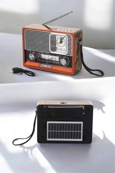 Ahşap Görünümlü Retro Bluetooth Radyo USB,AUX Ve SD Kart Girişli