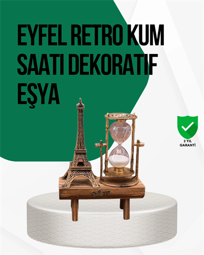 Ahşap Kum Saati – Vintage Tasarımlı Masa Dekoru